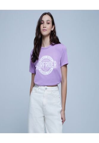 Camiseta Para Mujer Manga Corta Color Morado Marca Ostu #40092048 Ostu