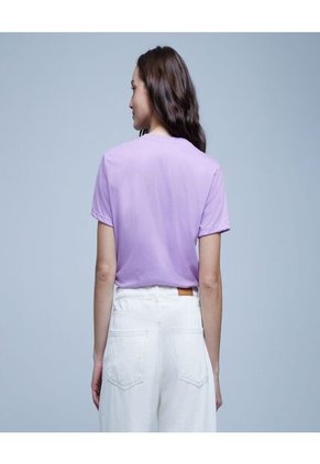 Camiseta Para Mujer Manga Corta Color Morado Marca Ostu #40092048