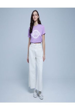 Camiseta Para Mujer Manga Corta Color Morado Marca Ostu #40092048