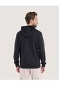 Hoodie Con Estampado  Para Hombre Negro Ostu de Ostu