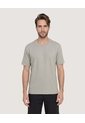 Camiseta Unicolor Texturizada  Para Hombre Verde Ostu de Ostu