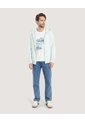 Buzo Hoodie Zipper De Ajuste Cómodo  Para Hombre Verde Ostu de Ostu