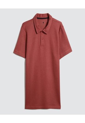 Polo Para Hombre Cuello Maquina Sin Bolsillo Color Naranja Marca Ostu #60110687