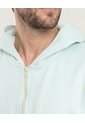 Buzo Hoodie Zipper De Ajuste Cómodo  Para Hombre Verde Ostu de Ostu