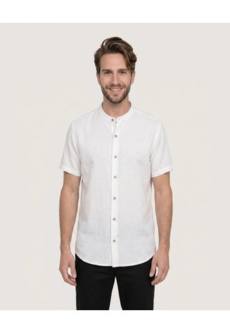 Camisa Manga Larga Con Bolsillo  Para Hombre Crema Ostu Ostu