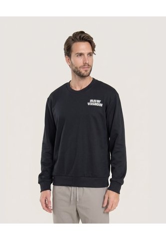 Buzo Con Estampado Raw Vision  Para Hombre Negro Ostu Ostu