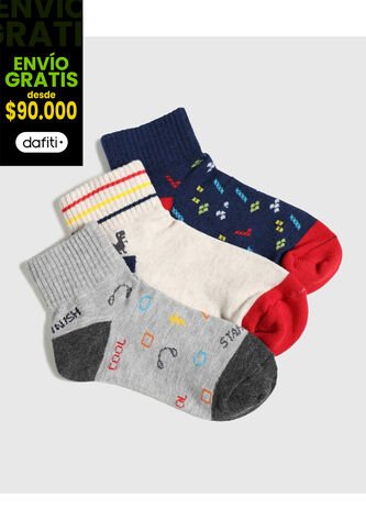 Medias Para Niño Tobillera Color Pack X Marca Ostu #80980124 Ostu