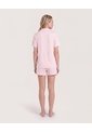 Pijama Resort Con Short Unicolor  Para Mujer Rosado Ostu de Ostu