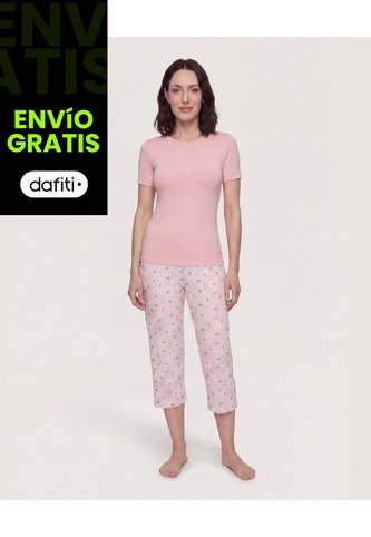 Pijama Capri Sweet Dreams  Para Mujer Crema Ostu Ostu