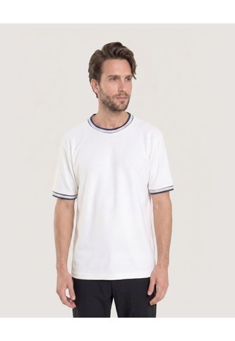 Camiseta Regular Preteñida Klang  Para Hombre Crema Ostu Ostu