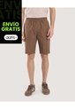 Bermuda Básica Con Bolsillos  Para Hombre Café Ostu de Ostu