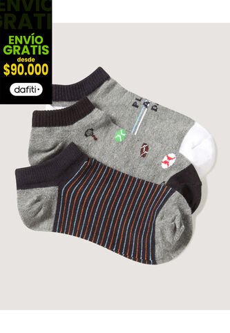 Medias Para Niño Invisible Algodon Color Pack X Marca Ostu #80980083 Ostu