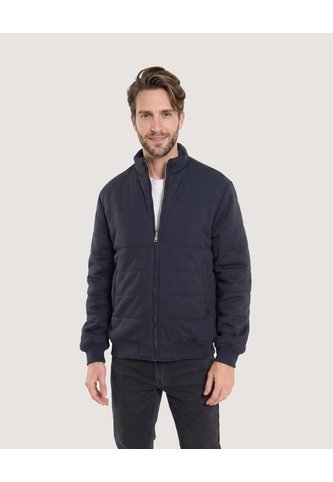 Chaqueta Acolchada Con Cierre Frontal  Para Hombre Azul Ostu Ostu