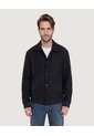 Chaqueta Bomber De Botones  Para Hombre Negro Ostu de Ostu