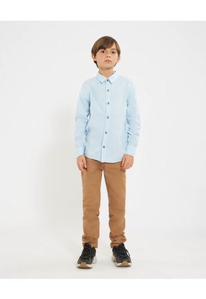 Camisa Para Niño Manga Larga Color Azul Claro Marca Ostu #80010047