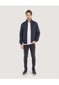 Chaqueta Acolchada Con Cierre Frontal  Para Hombre Azul Ostu de Ostu