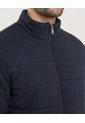Chaqueta Acolchada Con Cierre Frontal  Para Hombre Azul Ostu de Ostu