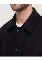 Chaqueta Bomber De Botones  Para Hombre Negro Ostu de Ostu