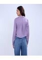 Camisa Para Mujer Manga Larga Color Lila  Marca Ostu #40010212 de Ostu