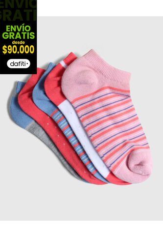 Medias Para Niña Invisible Color Pack X Marca Ostu #90980103 Ostu