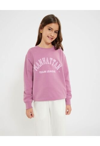 Buzo Infantil Niña Cuello Redondo Color Morado Marca Ostu #90060150 Ostu