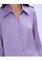Camisa Para Mujer Manga Larga Color Lila  Marca Ostu #40010212 de Ostu