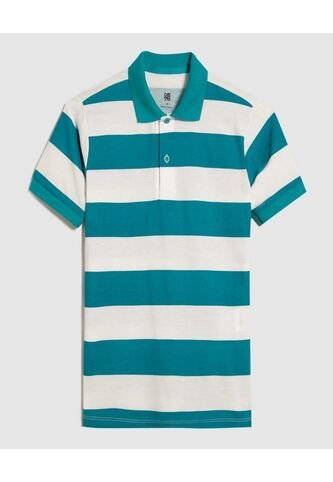 Polo Para Niño Manga Corta Color Verde  Marca Ostu #80110090 Ostu