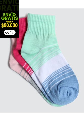 Medias Para Niña Tobillera Color Pack X Marca Ostu #90980107 Ostu