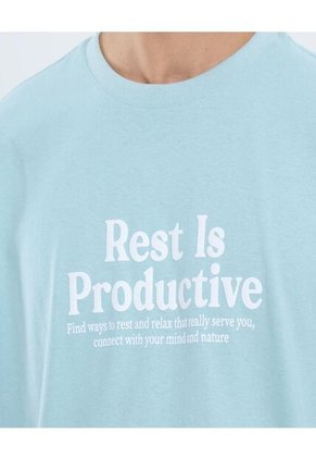 Camiseta Para Hombre Manga Corta Cuello Redondo Color Azul Marca Ostu #60091647