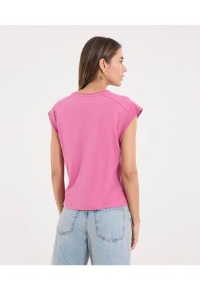 Camiseta Para Mujer Manga Sisa Cuello Redondo Color Morado Marca Ostu #40092610