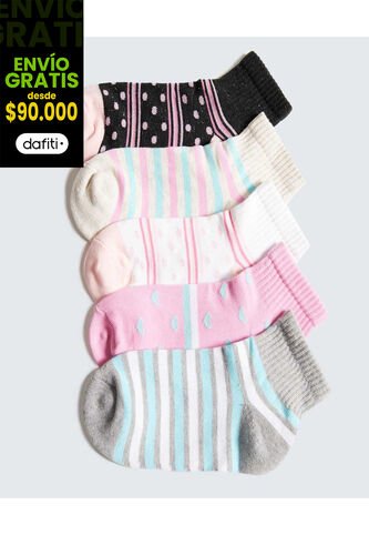 Medias Infantil Niña Tobillera Color Rosado Marca Ostu #90980131 Ostu