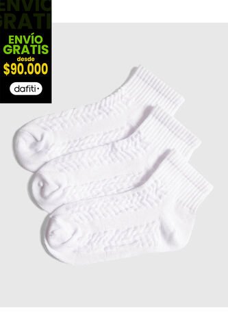Medias Infantil Niña Tobillera Color Blanco Marca Ostu #90980135 Ostu