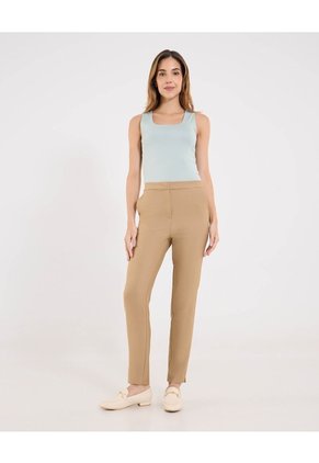 Top Basico Hombro Ancho  Para Mujer Verde Ostu