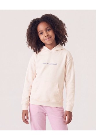 Buzo Hoodie Mensaje Inspirador  Infantil Niña Crema Ostu Ostu