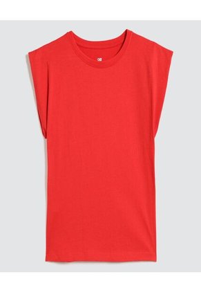 Camiseta Para Mujer Manga Sisa Color Rojo Marca Ostu #40092013