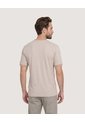 Camiseta Regular Preteñida Klang  Para Hombre Beige Ostu de Ostu