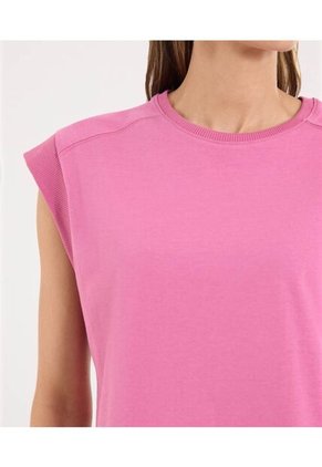 Camiseta Para Mujer Manga Sisa Cuello Redondo Color Morado Marca Ostu #40092610