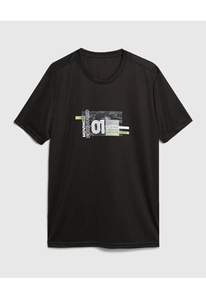 Camiseta Para Hombre Manga Corta Color Negro Marca Ostu #60090972