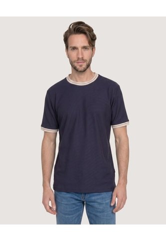 Camiseta Regular Preteñida Klang  Para Hombre Azul Ostu Ostu