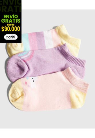 Medias Infantil Niña Invisible Color Rosado Marca Ostu #90980124 Ostu