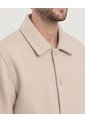 Chaqueta Bomber De Botones  Para Hombre Arena Ostu de Ostu