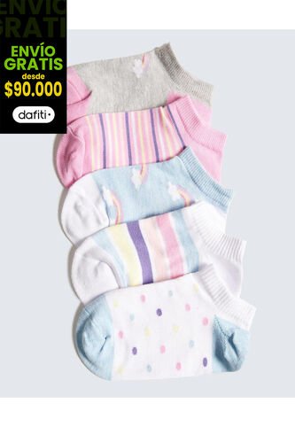 Medias Infantil Niña Invisible Color Blanco Marca Ostu #90980125 Ostu