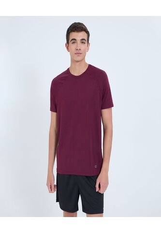 Camiseta Para Hombre Manga Corta Cuello Redondo Color Vino Marca Ostu #60091623 Ostu