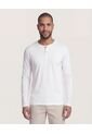 Camiseta  Para Hombre Manga Larga Cuello Henley Color Crema Marca Ostu #60091569 de Ostu