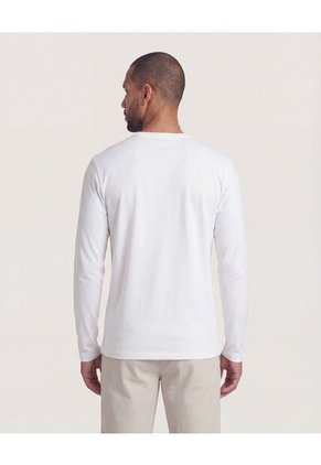 Camiseta  Para Hombre Manga Larga Cuello Henley Color Crema Marca Ostu #60091569
