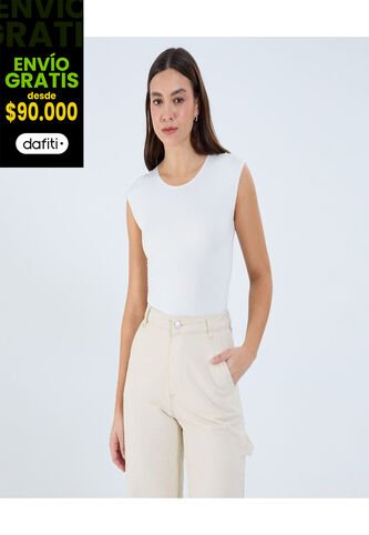 Body Para Mujer Manga Corta Color Crema Marca Ostu #40200169 Ostu