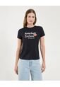 Camiseta Para Mujer Manga Corta Cuello Redondo Color Negro Marca Ostu #40092439 de Ostu