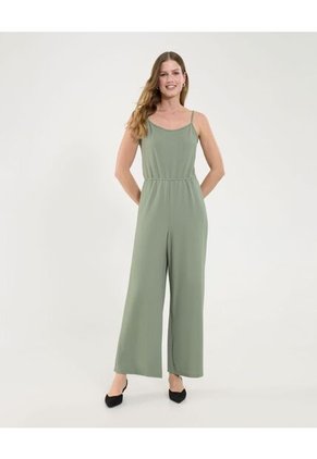 Enterizo Para Mujer Manga Sisa Color Verde Marca Ostu #40320125