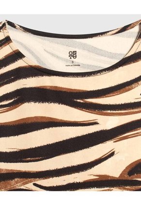 Camiseta Para Mujer Manga Corta Color Beige Marca Ostu #40092227