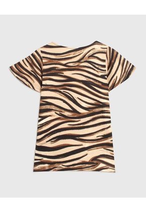 Camiseta Para Mujer Manga Corta Color Beige Marca Ostu #40092227